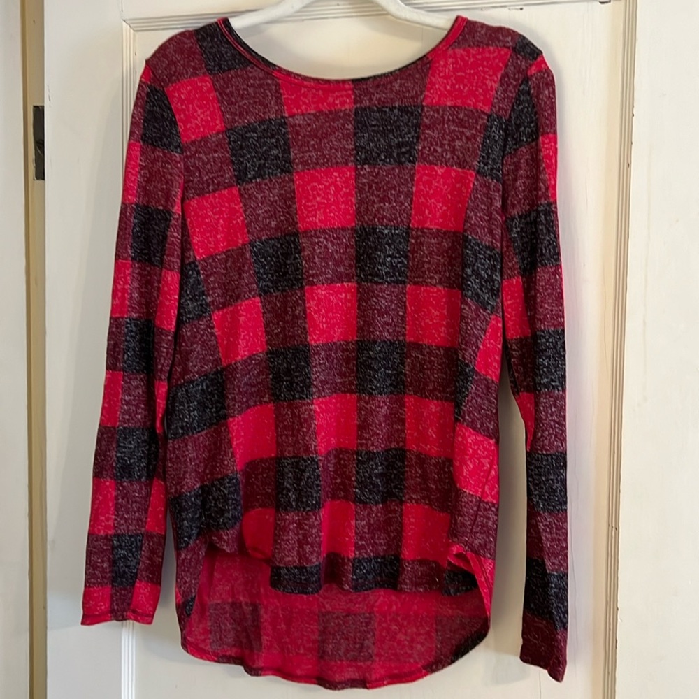 EUC OLD NAVY BUFFALO PLAID COZY JERSEY SZ SMALL